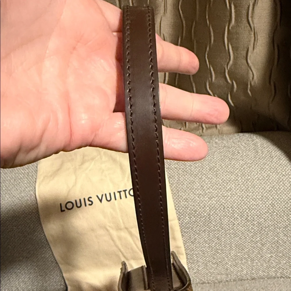 Louis Vuitton Damier Ebene Saint Louis Wristlet Authentic Brown, Unisex